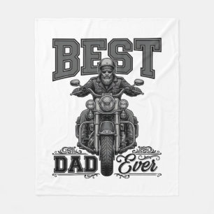 Bester Vater überhaupt Biker Vintage Gravur T-Shir Fleecedecke