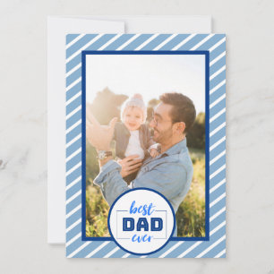 Bester Vater überhaupt Blau gestreifte Foto-Vatert