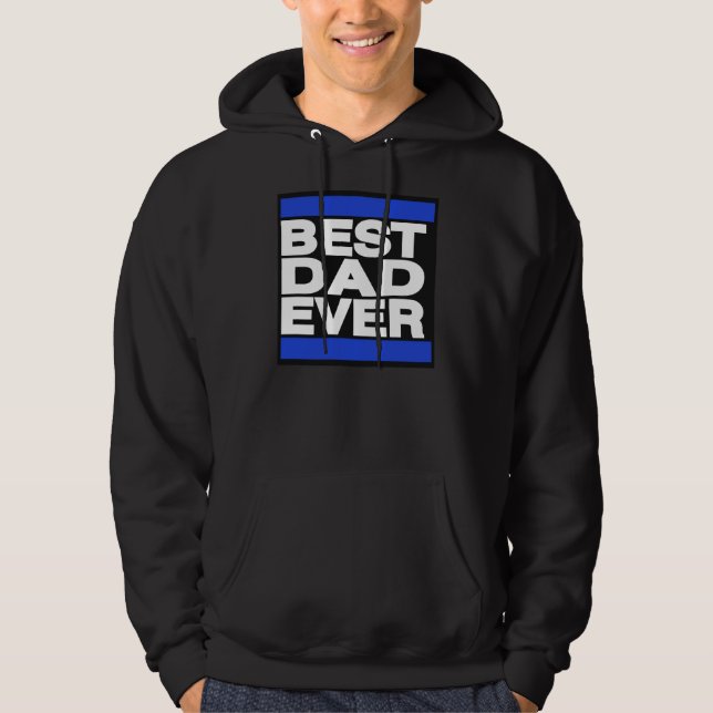 Bester Vater überhaupt blau Hoodie (Vorderseite)