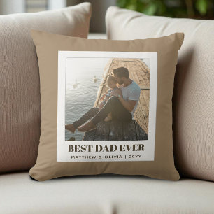Bester Vater überhaupt Braunes modernes minimalist Kissen