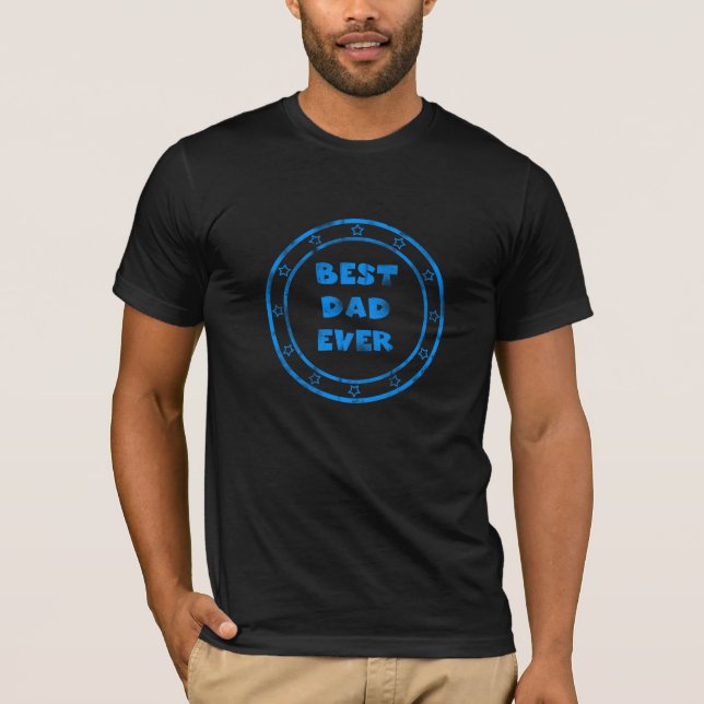 Bester Vater-überhaupt Briefmarken-T - Shirt (Vorderseite)