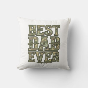 Bester Vater überhaupt Camo Vintage Gravur Design_ Kissen