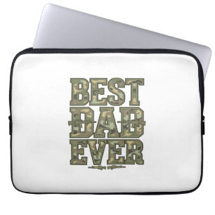 Bester Vater überhaupt Camo Vintage Gravur Design_ Laptopschutzhülle