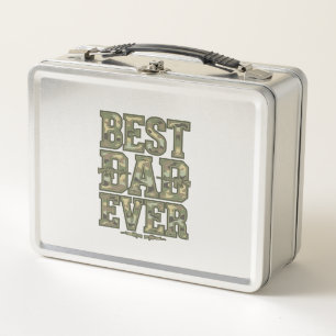 Bester Vater überhaupt Camo Vintage Gravur Design_ Metall Brotdose