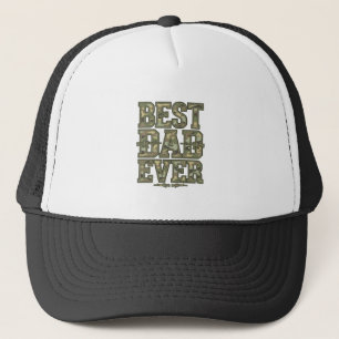 Bester Vater überhaupt Camo Vintage Gravur Design_ Truckerkappe