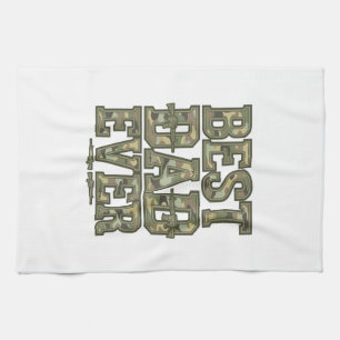 Bester Vater überhaupt Camouflage Vintage Gravur D Geschirrtuch