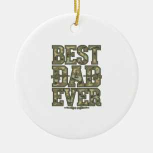 Bester Vater überhaupt Camouflage Vintage Gravur D Keramik Ornament