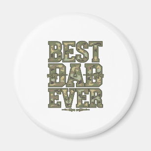Bester Vater überhaupt Camouflage Vintage Gravur D Magnet
