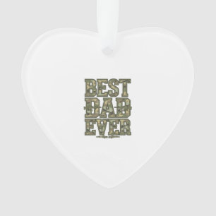 Bester Vater überhaupt Camouflage Vintage Gravur D Ornament