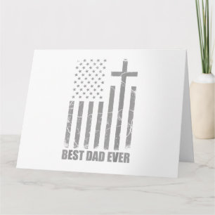 Bester Vater überhaupt Christlicher patriotischer  Karte