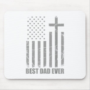 Bester Vater überhaupt Christlicher patriotischer Mousepad