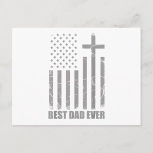 Bester Vater überhaupt Christlicher Patriotischer Postkarte