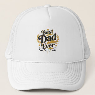 Bester Vater überhaupt - Elegante goldene und navy Truckerkappe