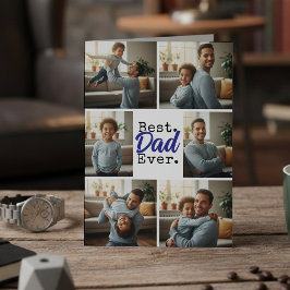 Bester Vater überhaupt Foto-Collage Geburtstag Vat Karte