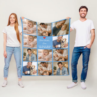 Bester Vater überhaupt Foto-Collage | Personalisie Fleecedecke