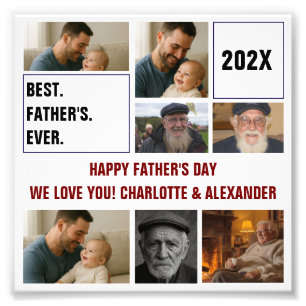 Bester Vater überhaupt Foto-Collage und benutzerde Fotodruck