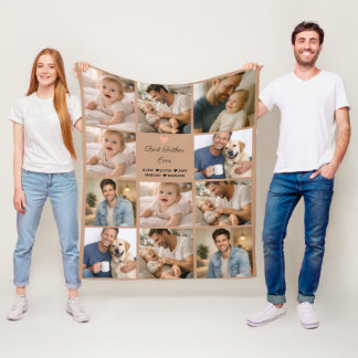 Bester Vater überhaupt Fotocollage | Personalisier Fleecedecke