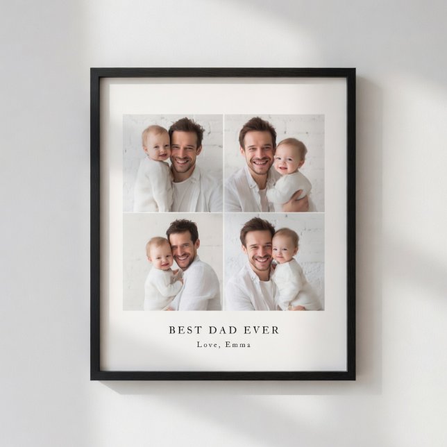 Bester Vater überhaupt Fotoplakat | Personalisiert Poster (Von Creator hochgeladen)