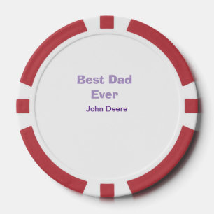 Bester Vater überhaupt, frohen Vatertag Name Lilae Pokerchips