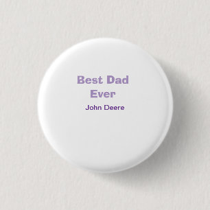 Bester Vater überhaupt Frohen Vatertag Name LilaEi Button