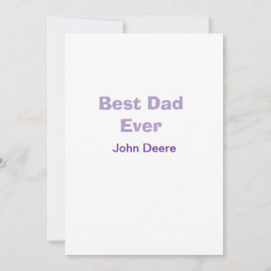 Bester Vater überhaupt Frohen Vatertag Name LilaEi Einladung