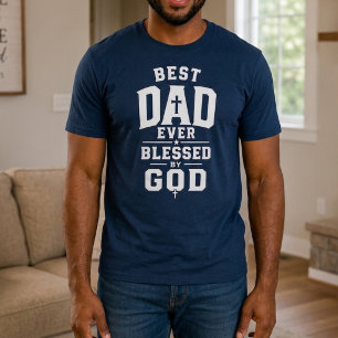 Bester Vater überhaupt, gesegnet von Gott, christl T-Shirt