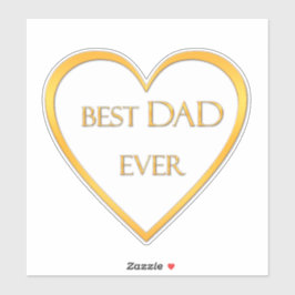 Bester Vater überhaupt golden Aufkleber