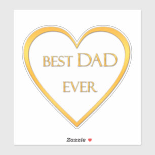 Bester Vater überhaupt golden  Aufkleber