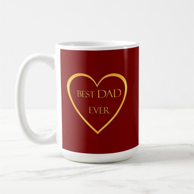 Bester Vater überhaupt golden  Kaffeetasse (Links)