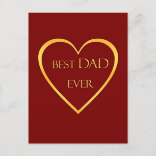 Bester Vater überhaupt golden  Postkarte