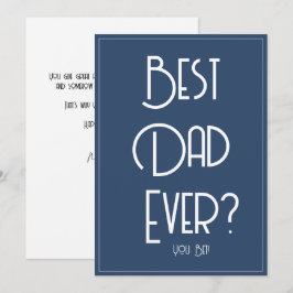 Bester Vater überhaupt? Lustige blaue Karte zum Va