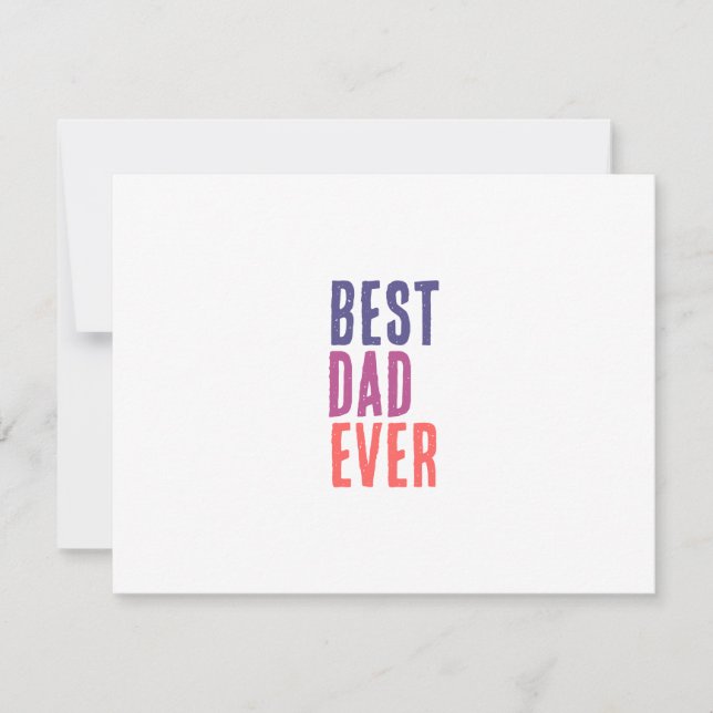 Bester Vater überhaupt Minimalist Cool Professione Mitteilungskarte (Vorderseite)