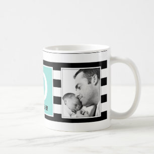Bester Vater überhaupt! Mit dem Foto und Monogramm Tasse
