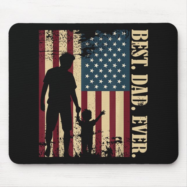 Bester Vater überhaupt mit uns Amerikanische Flagg Mousepad (Vorne)