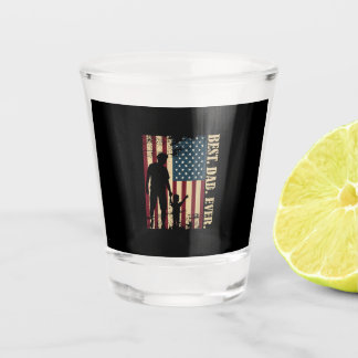 Bester Vater überhaupt mit uns Amerikanische Flagg Schnapsglas