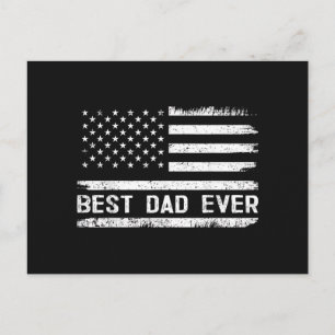 Bester Vater überhaupt mit US-amerikanischen Flagg Postkarte