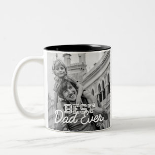 Bester Vater überhaupt Moderne coole Stickerei mit Zweifarbige Tasse