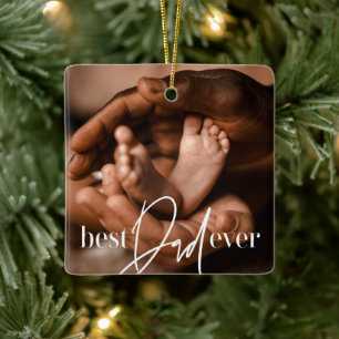 Bester Vater überhaupt Moderne klassische einfache Keramikornament