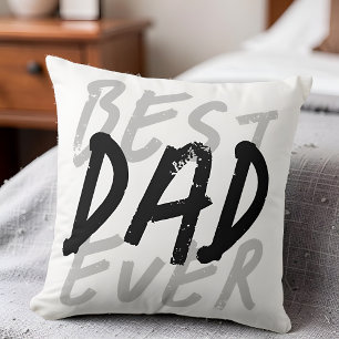 Bester Vater überhaupt Moderne schwarze und graue Kissen