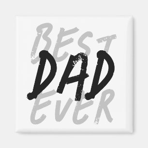 Bester Vater überhaupt Moderne schwarze und graue Magnet