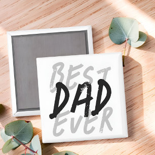 Bester Vater überhaupt Moderne schwarze und graue  Magnet