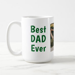 Bester Vater überhaupt modernes Foto grün Vatertag Kaffeetasse