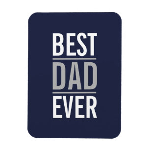 Bester Vater überhaupt Modernes Marineblau Magnet