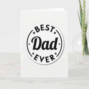 Bester Vater überhaupt Monochrome Kunstkarte Karte