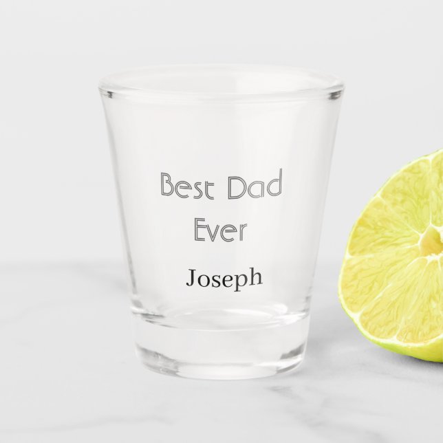 Bester Vater überhaupt Name einfach minimal zum Va Schnapsglas (Vorderseite)