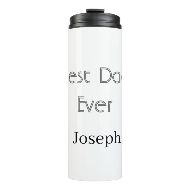 Bester Vater überhaupt Name einfach minimaler Vate Thermosbecher (Vorderseite)