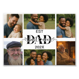Bester Vater überhaupt – Personalisierte Fotocolla Fotodruck