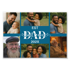 Bester Vater überhaupt – Personalisierte Fotocolla Fotodruck