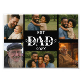 Bester Vater überhaupt – Personalisierte Fotocolla Fotodruck