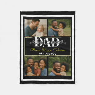 Bester Vater überhaupt personalisierte Fotocollage Fleecedecke
